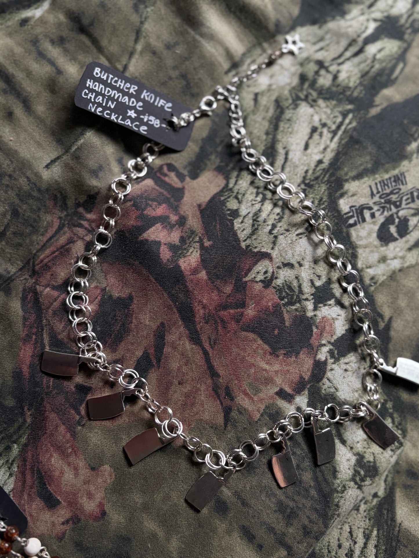Handchained Butcher Knife Necklace