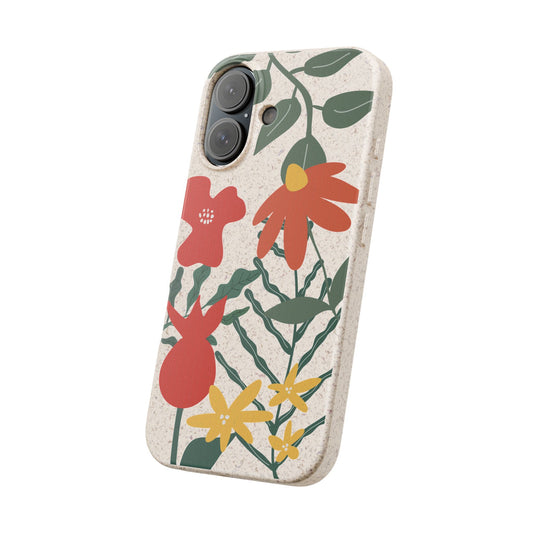 Biodegradable Floral Phone Case – Eco-Friendly Wildflower Design