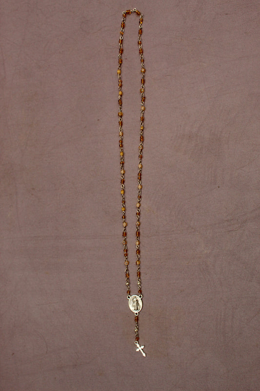Yellow Glass Rosary