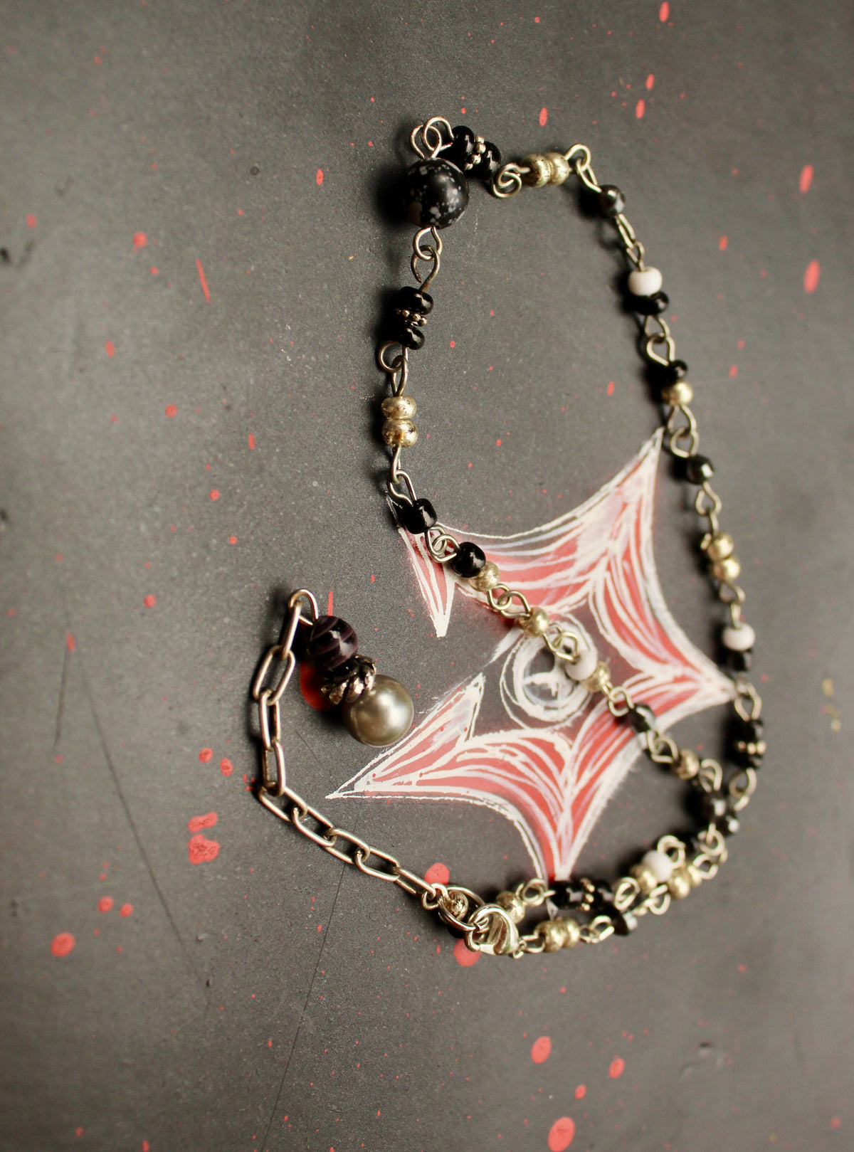 Bullet Chain Necklace and Earring Set