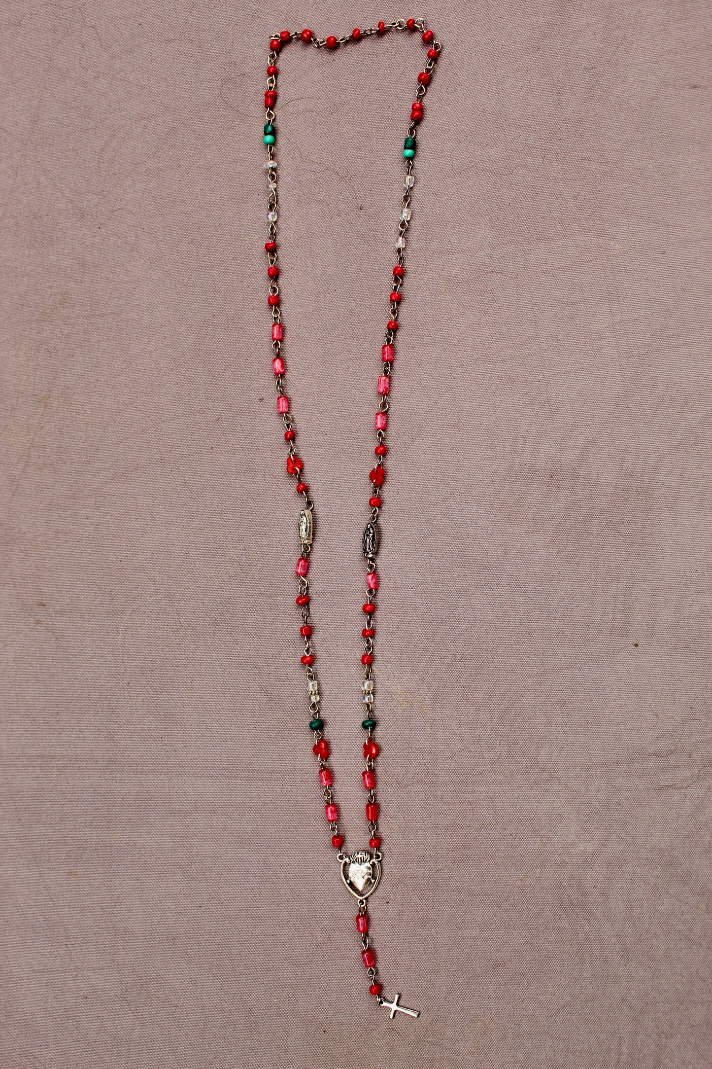 Red + Teal Rosary