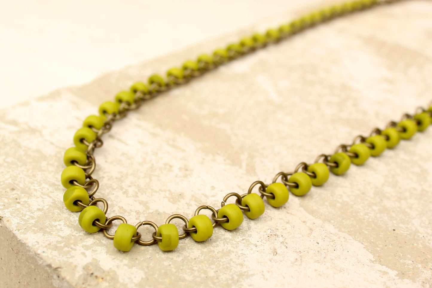 Bronze and Green Necklace
