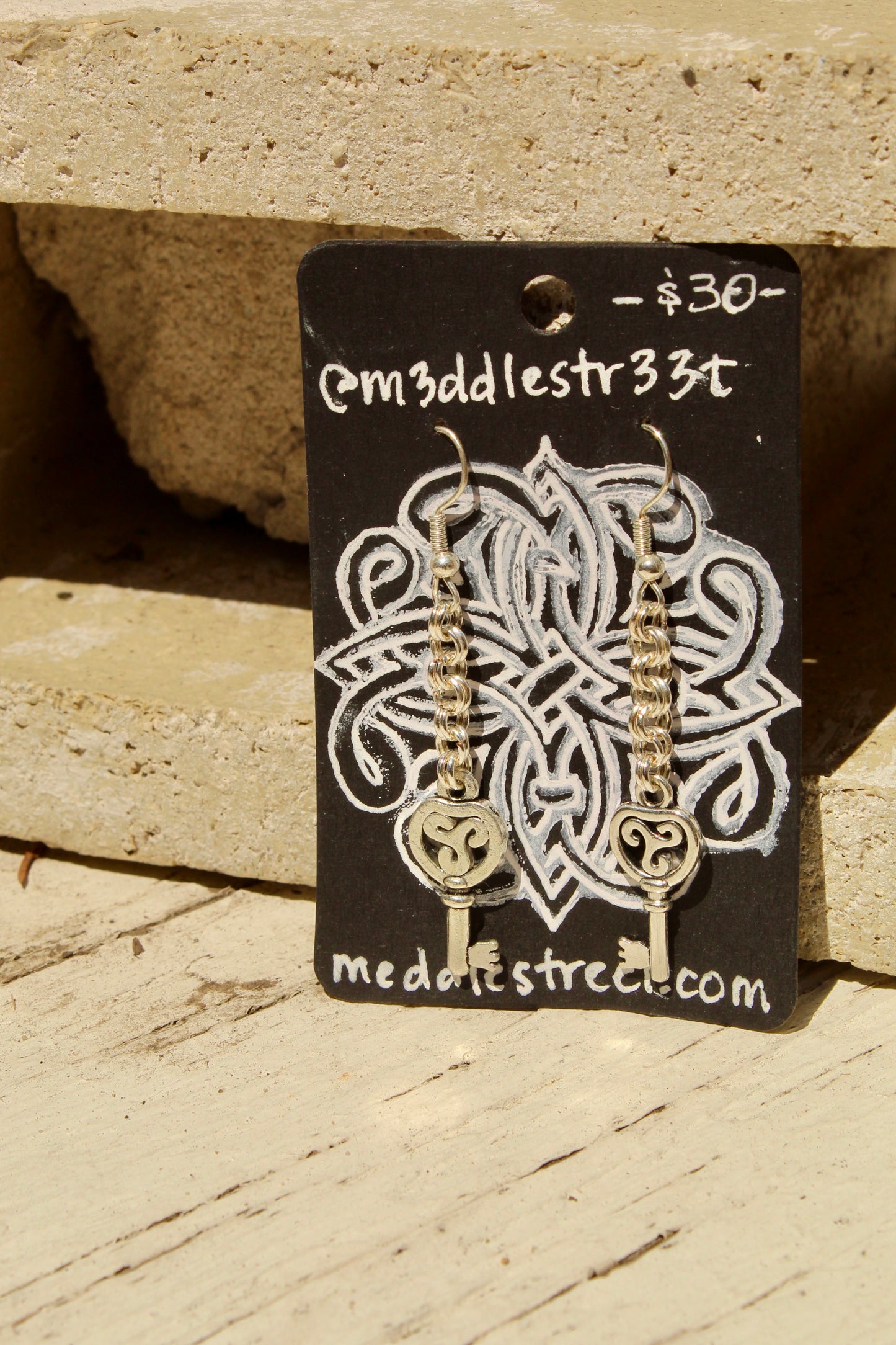 Triskellion Key Chain Earrings