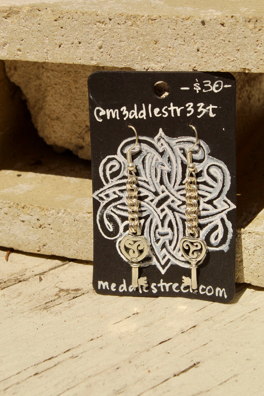 Triskellion Key Chain Earrings
