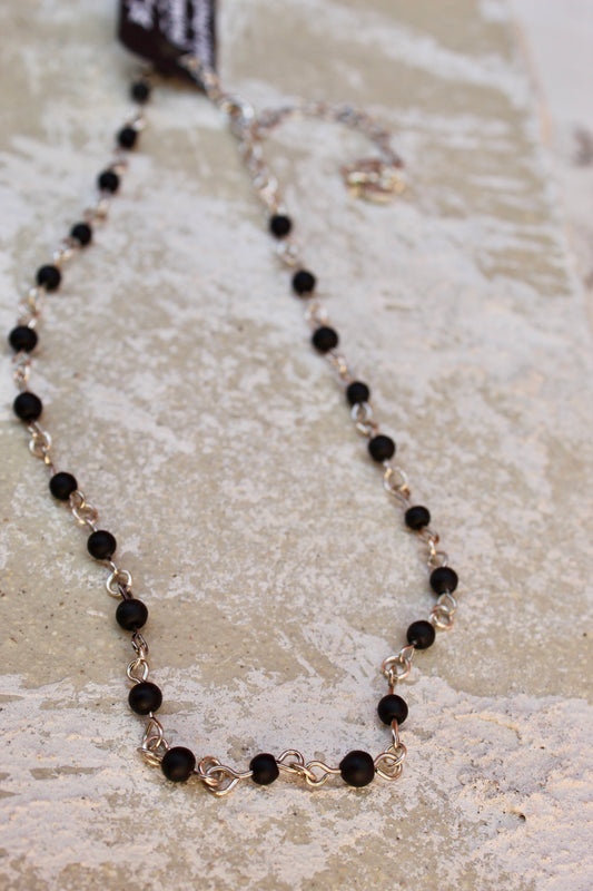 Black Stone Necklace