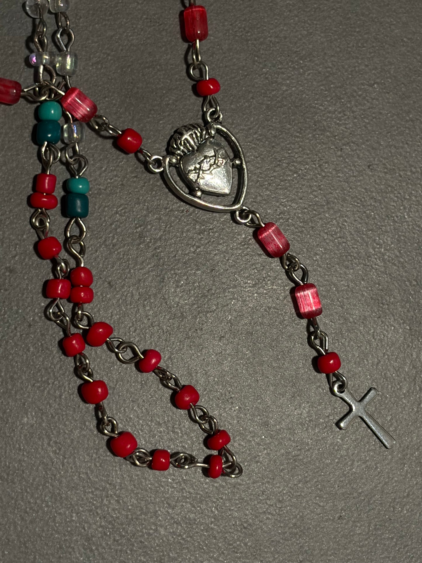 Red + Teal Rosary