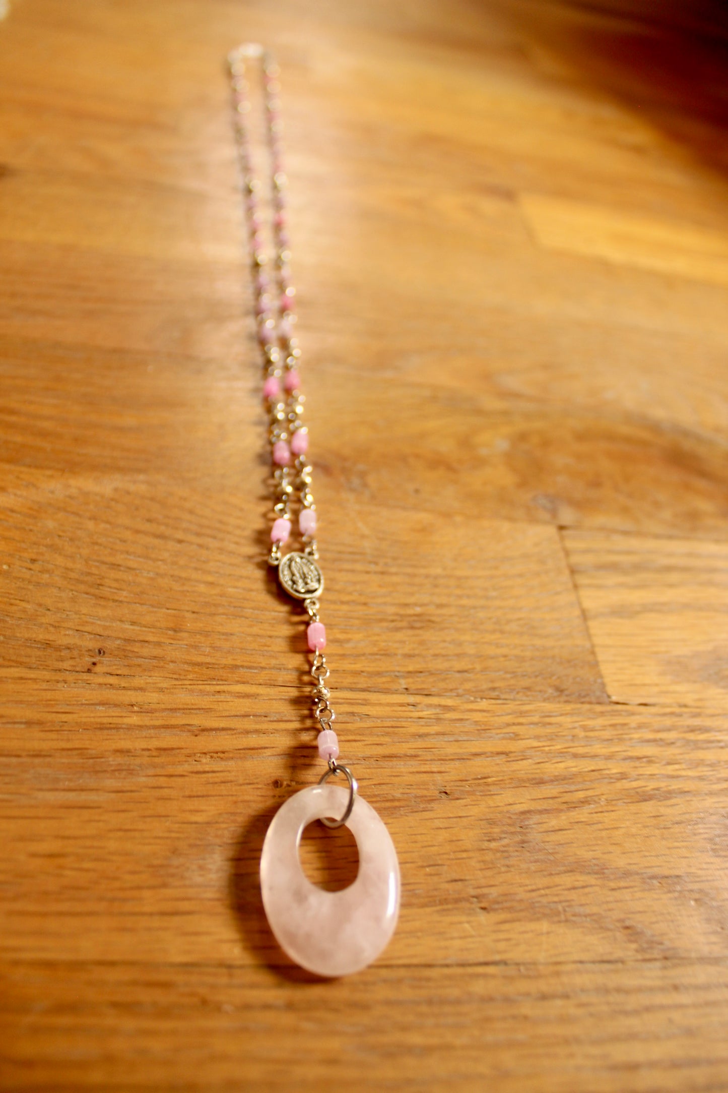 Pink Quartz Rosary