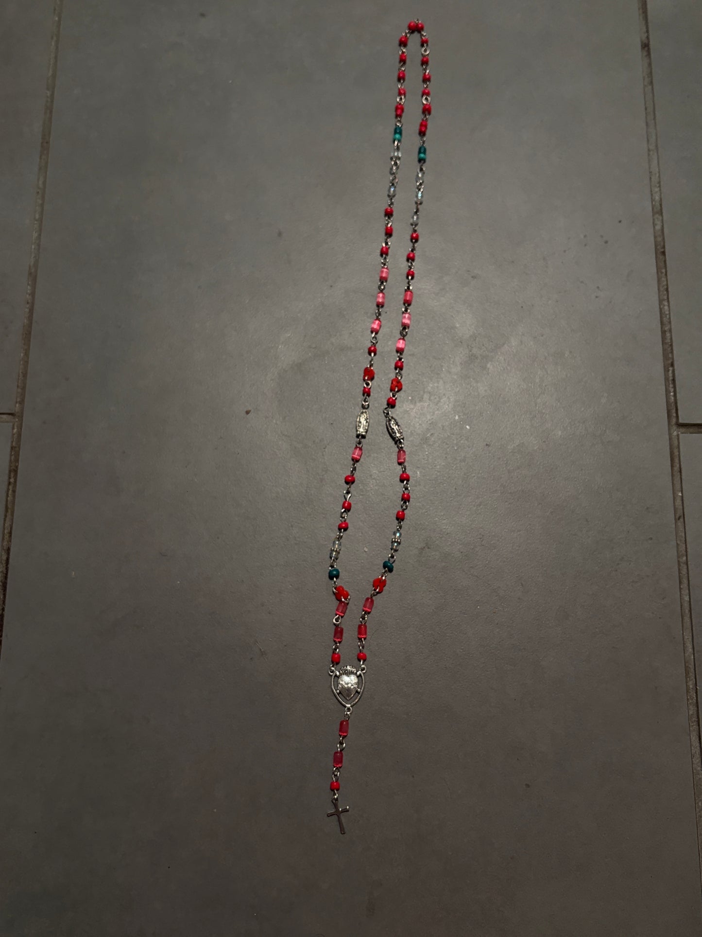 Red + Teal Rosary