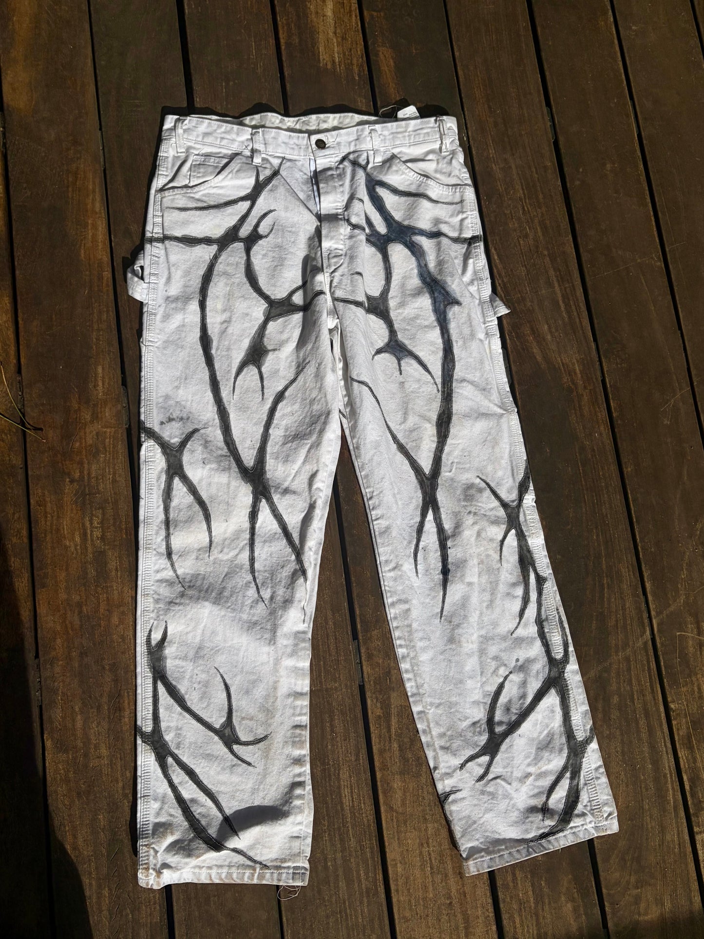 B&W Stained Sherwin Paint Pants