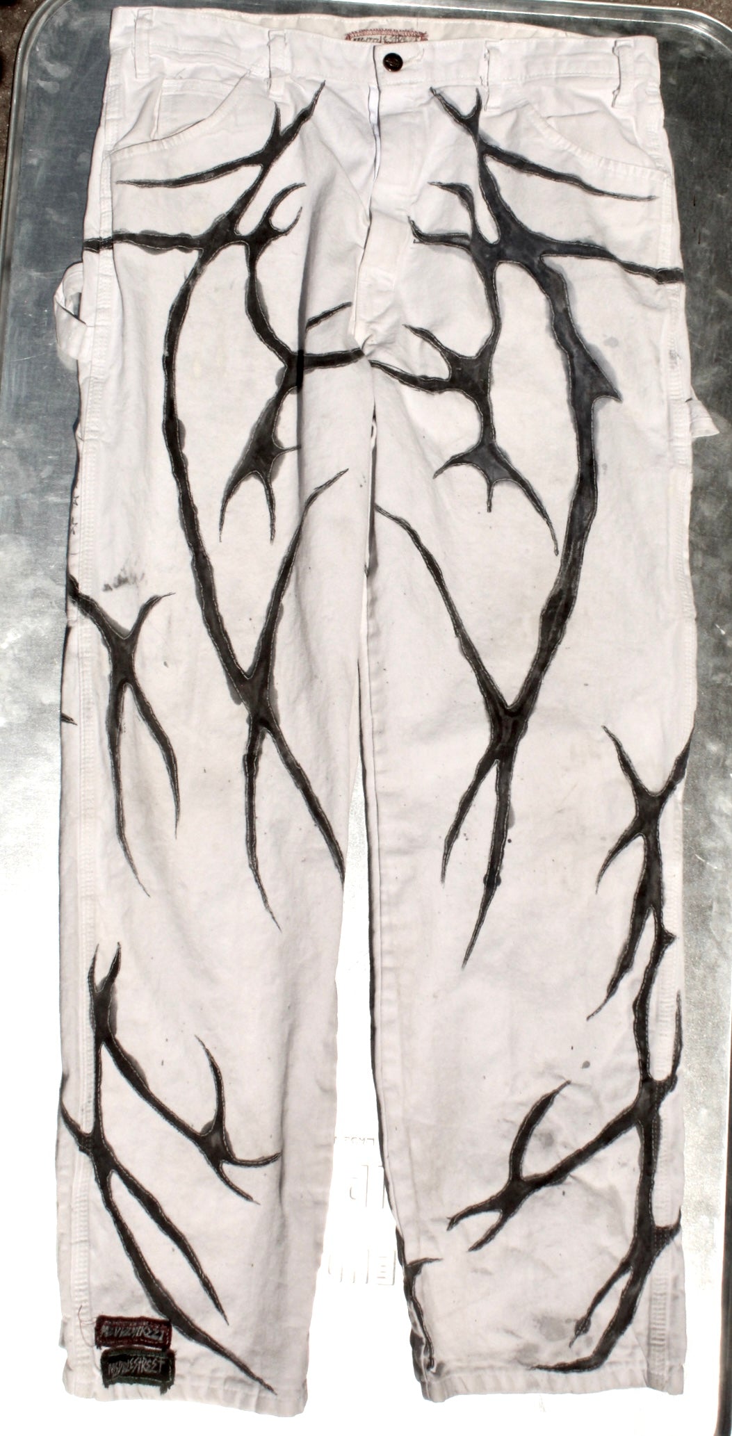 B&W Stained Sherwin Paint Pants