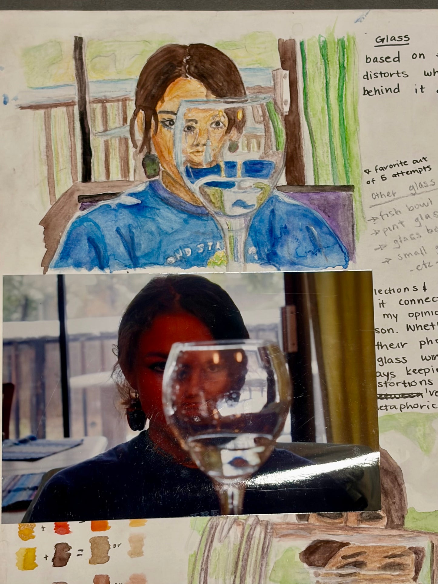 'Through Glass' Original Watercolor