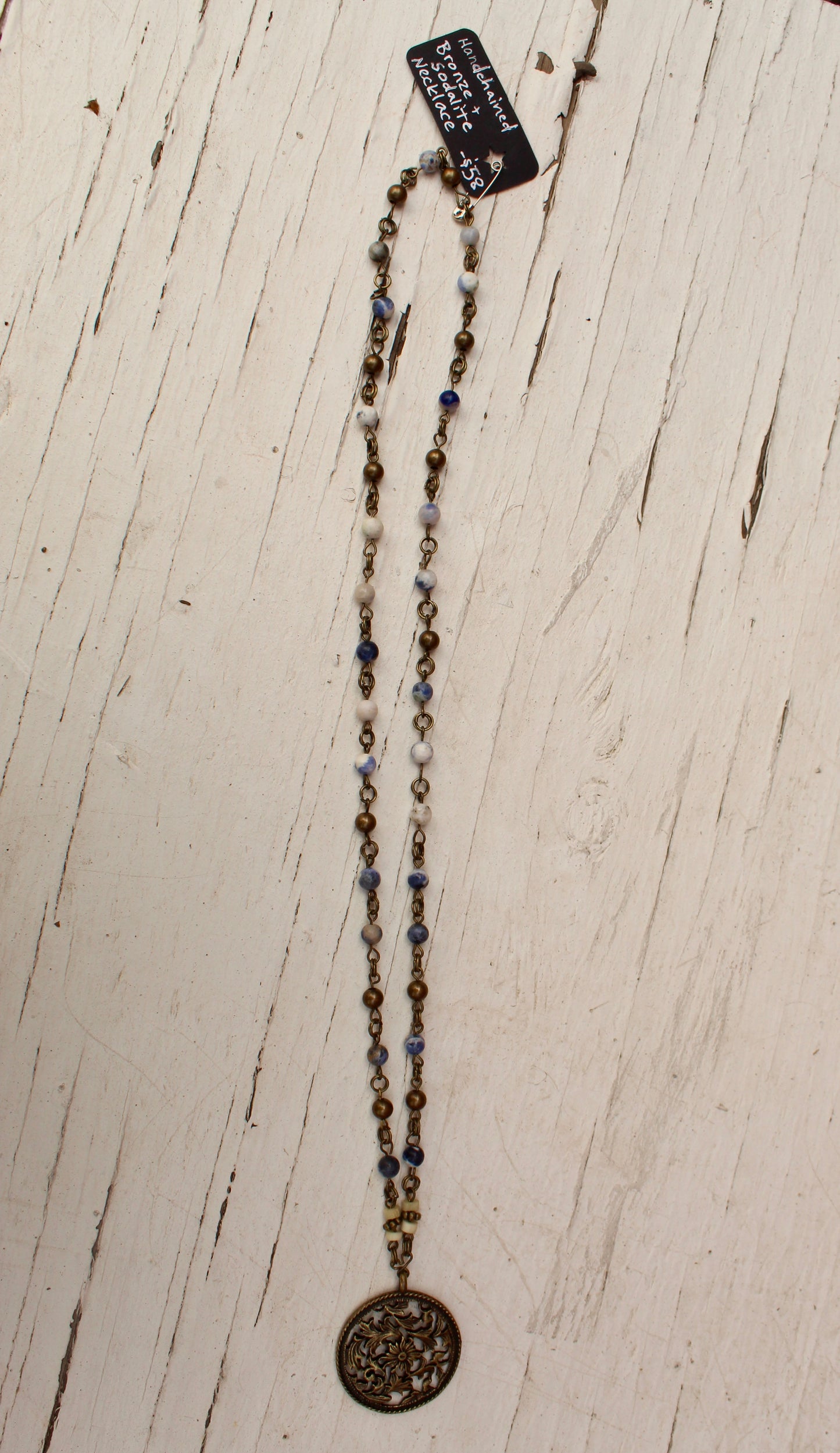 Bronze and Sodalite Necklace