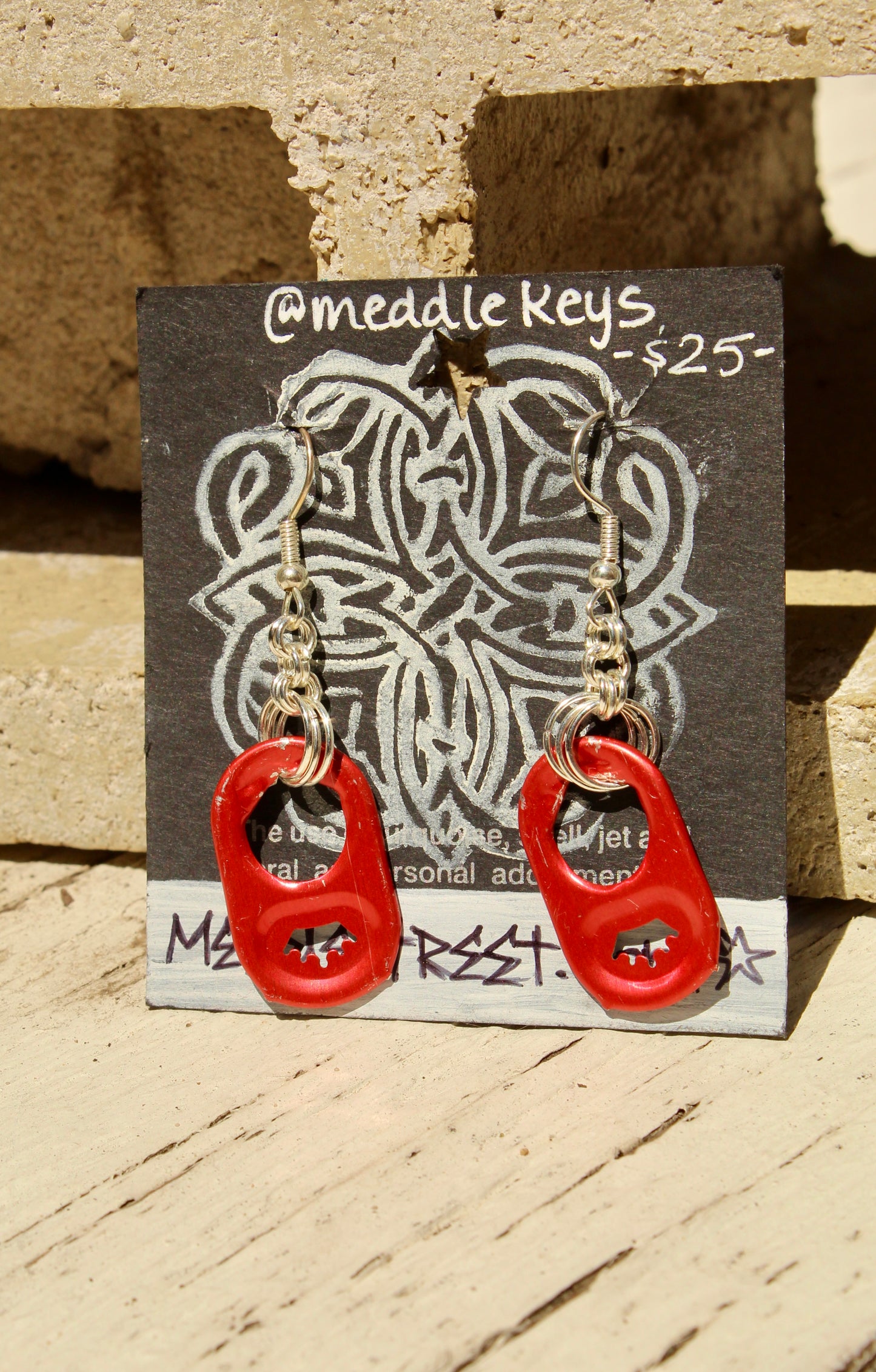 Can-Tab Chain Earrings