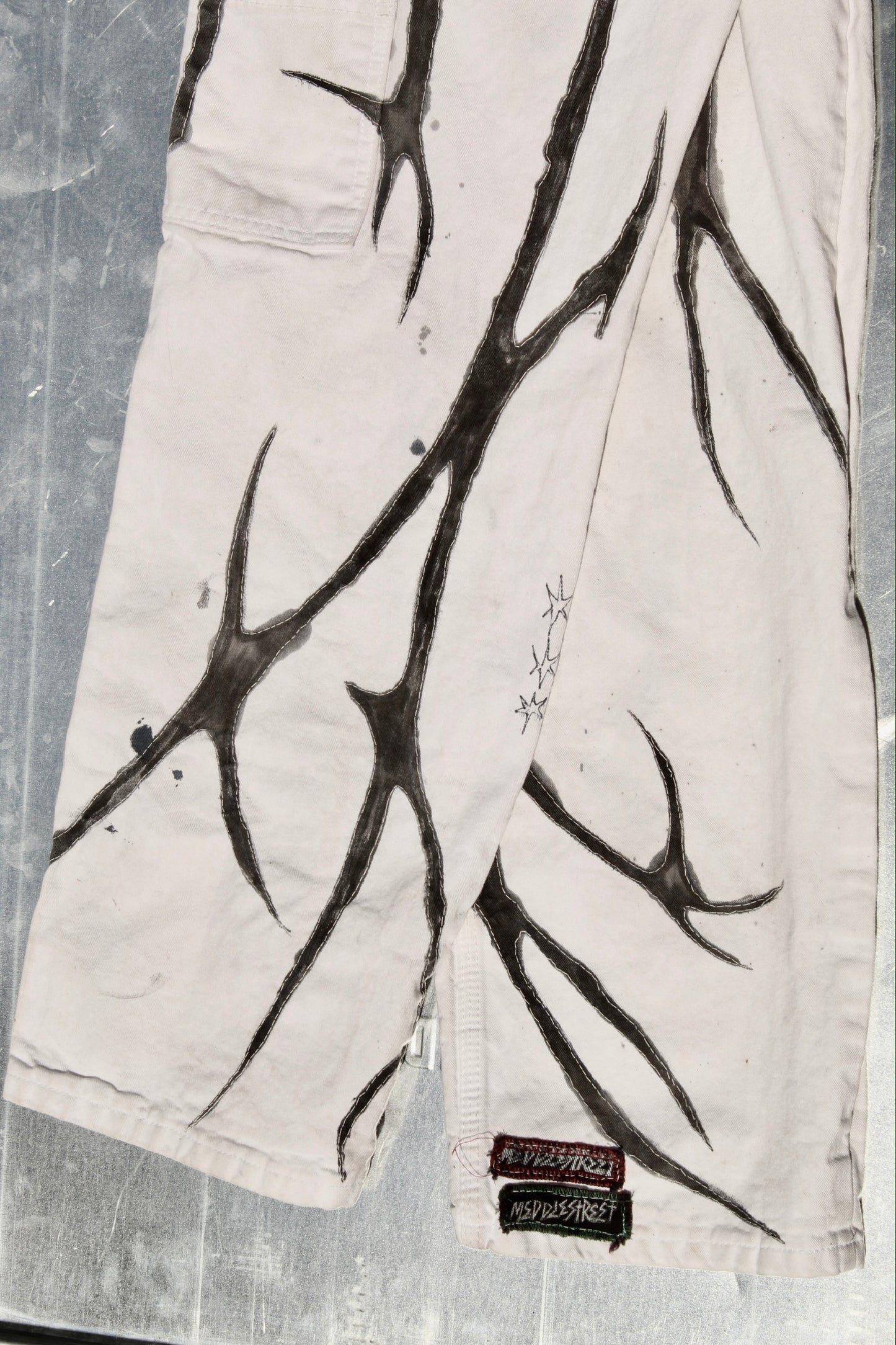B&W Stained Sherwin Paint Pants
