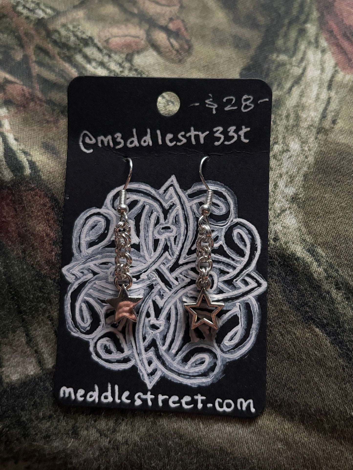 Star Chain Earrings