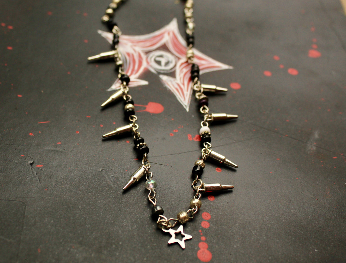 Bullet Chain Necklace and Earring Set