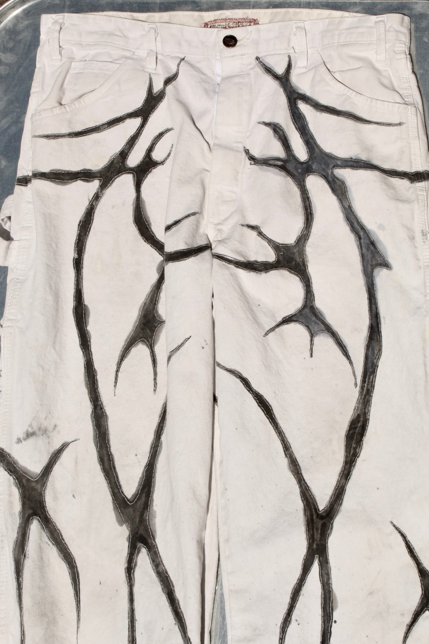 B&W Stained Sherwin Paint Pants