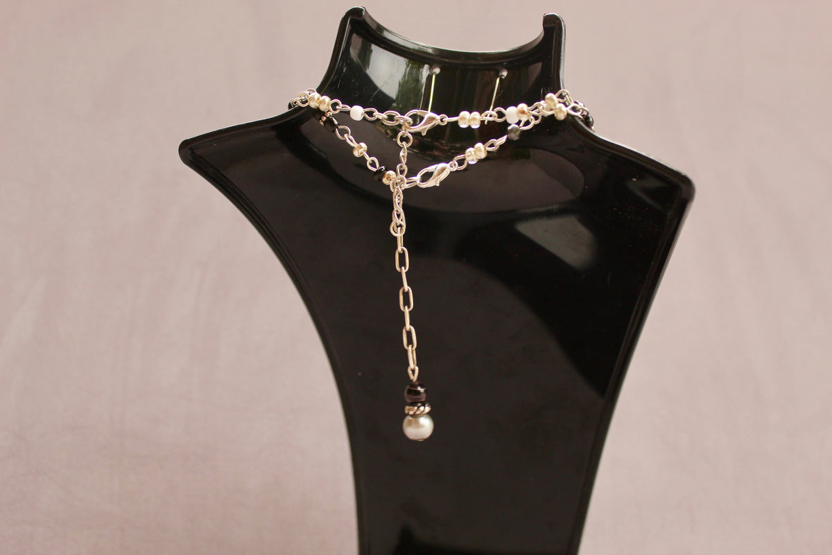 Bullet Chain Necklace and Earring Set