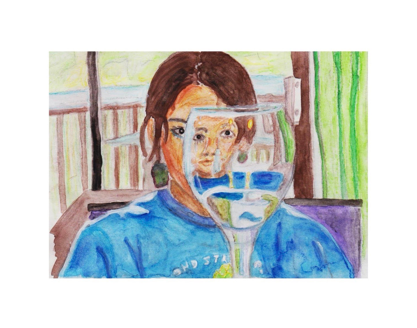 'Through Glass' Original Watercolor