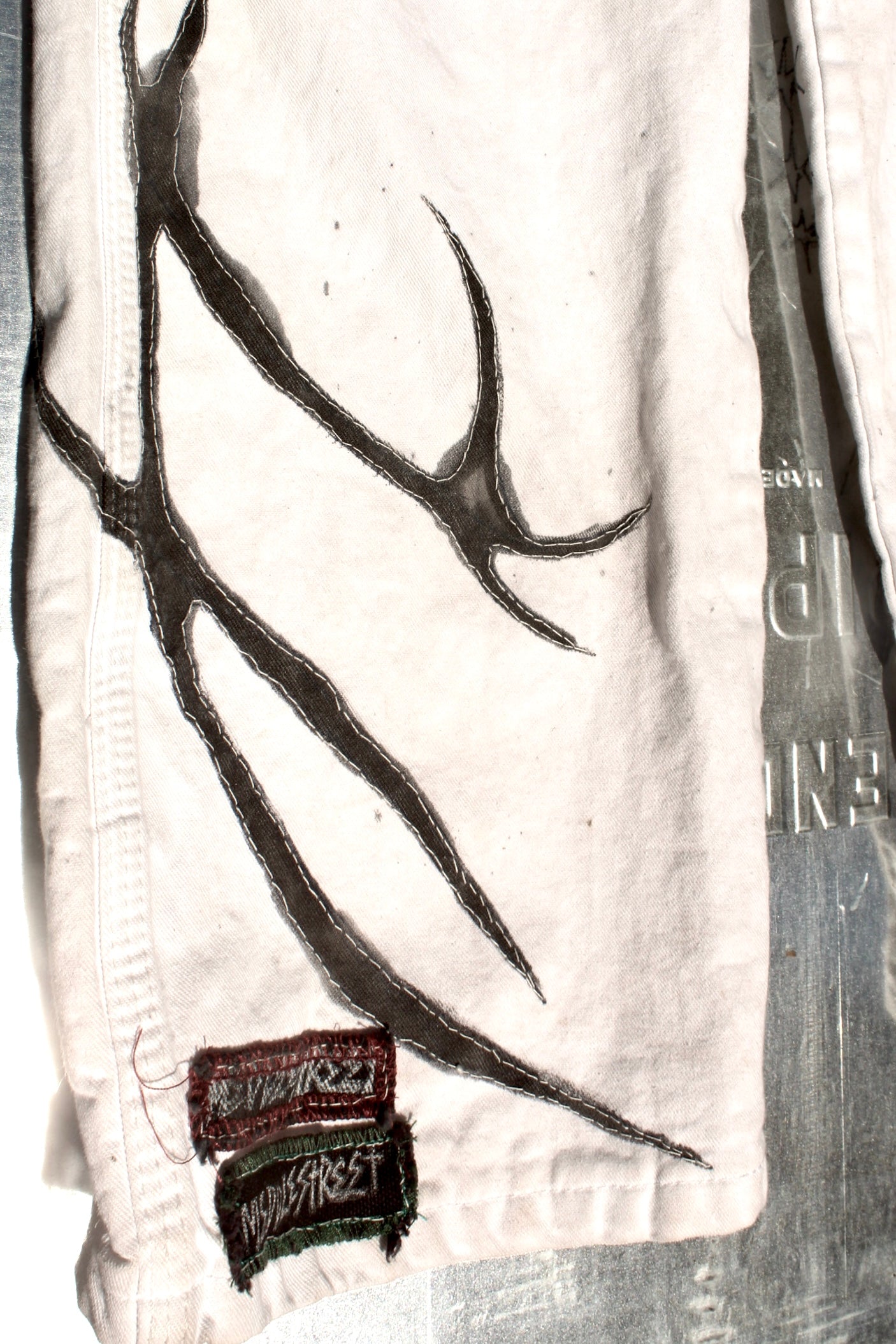 B&W Stained Sherwin Paint Pants