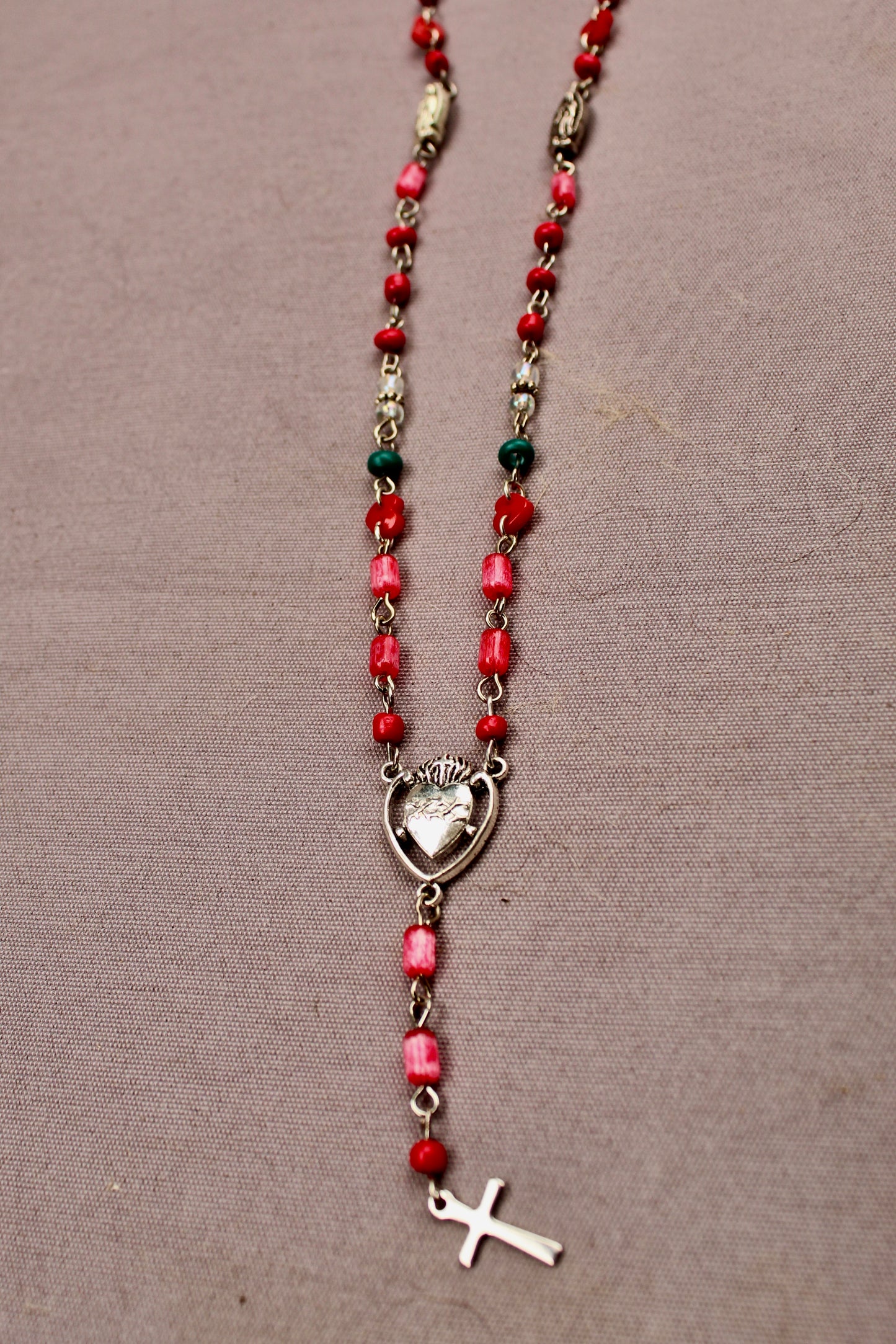Red + Teal Rosary