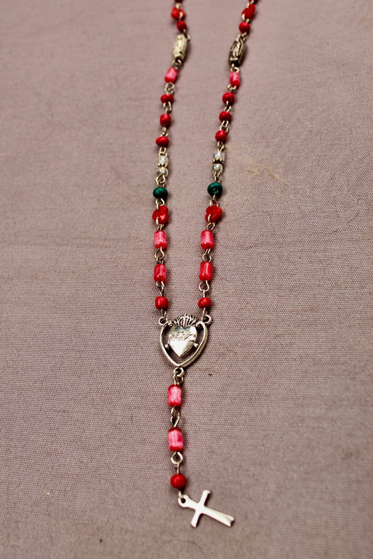 Red + Teal Rosary