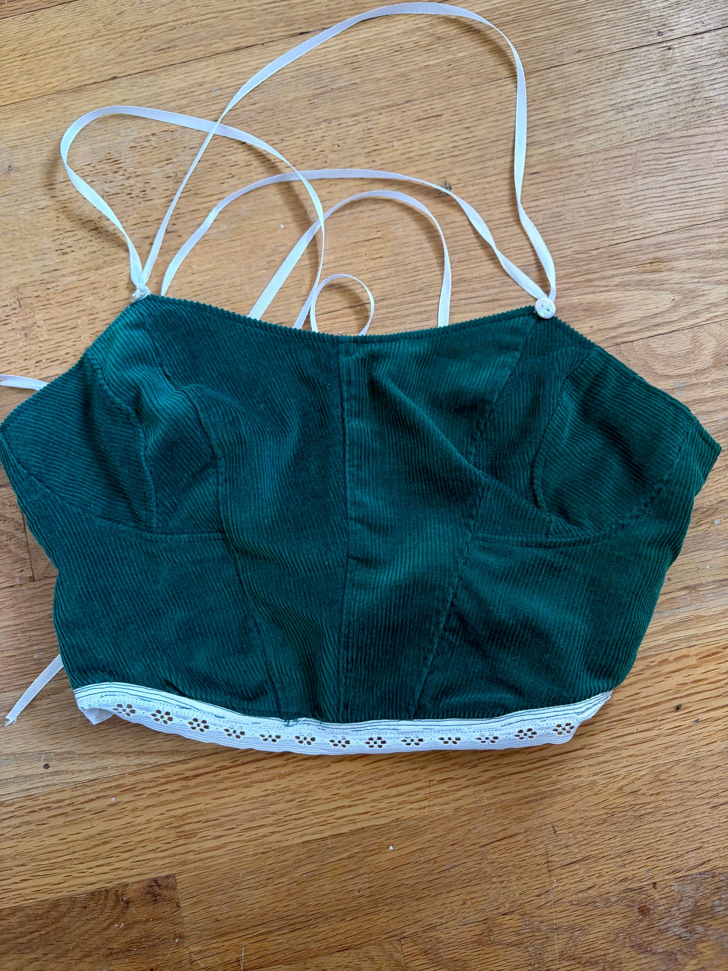 GReeN CoRDuRoY CoRSeT