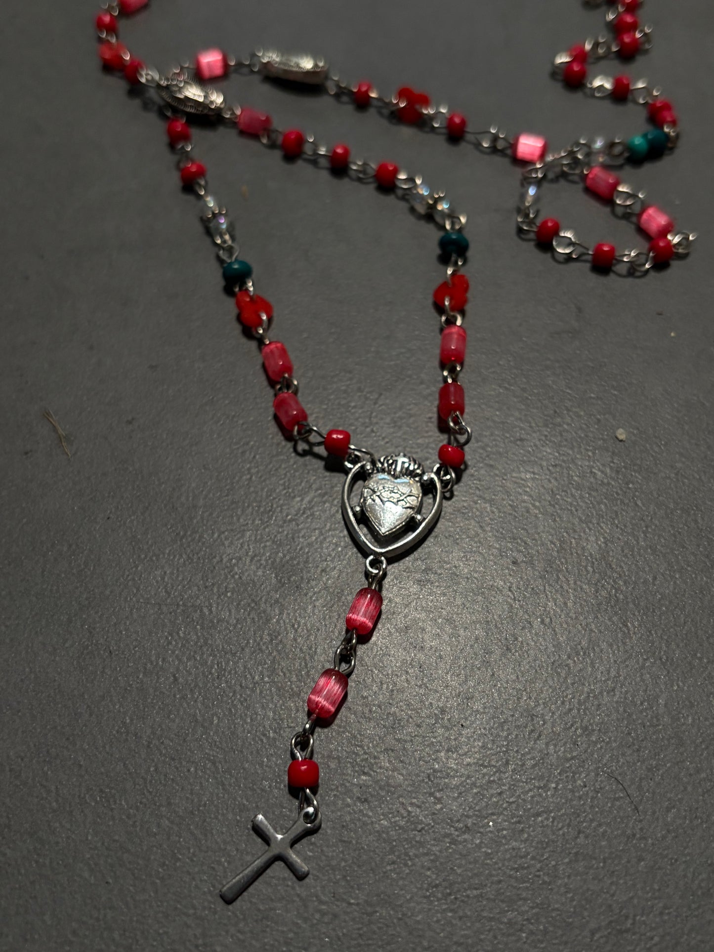 Red + Teal Rosary