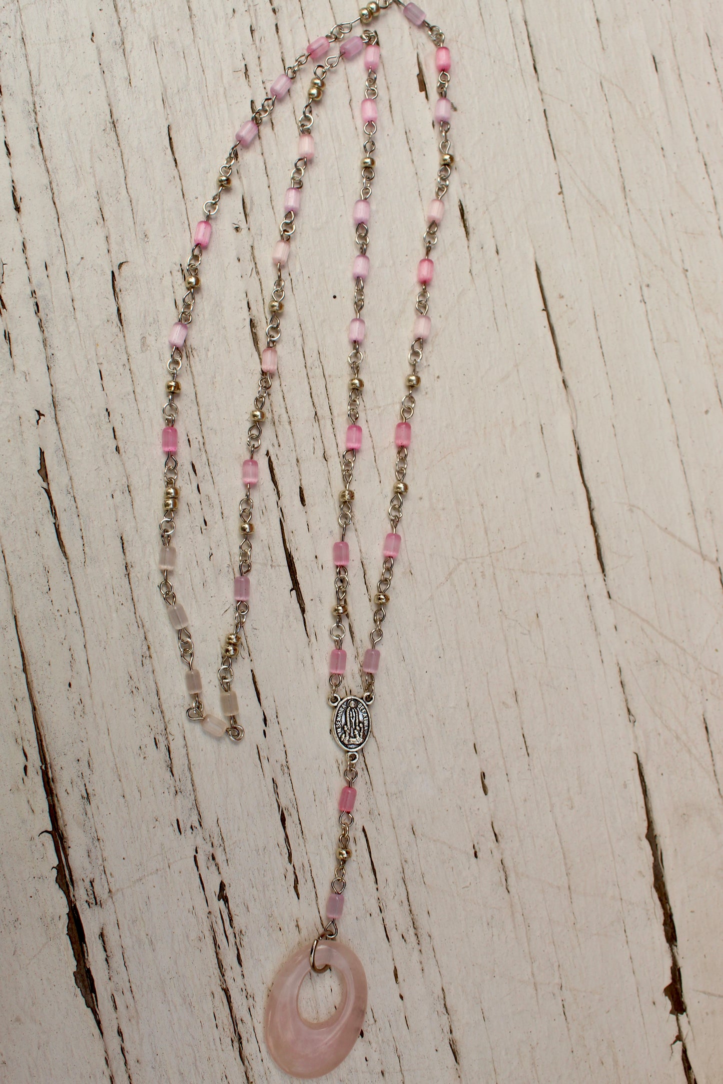 Pink Quartz Rosary