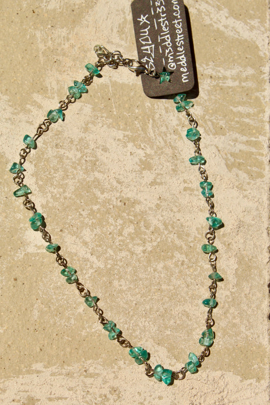 Teal Glass Necklace