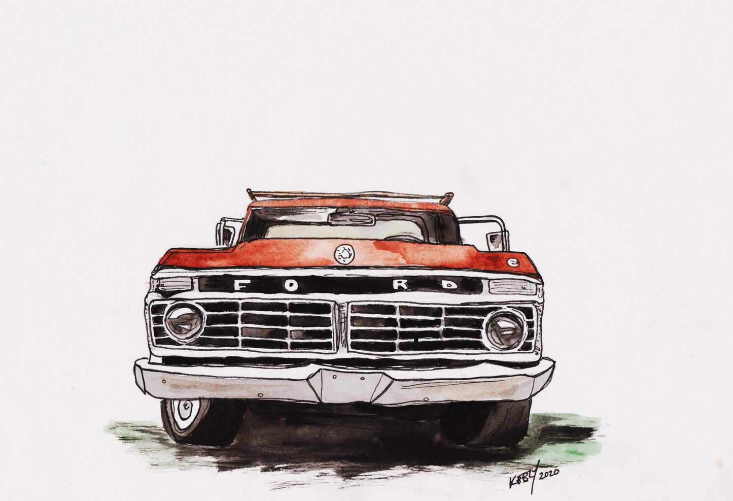 'Kieths Truck' Original Watercolor
