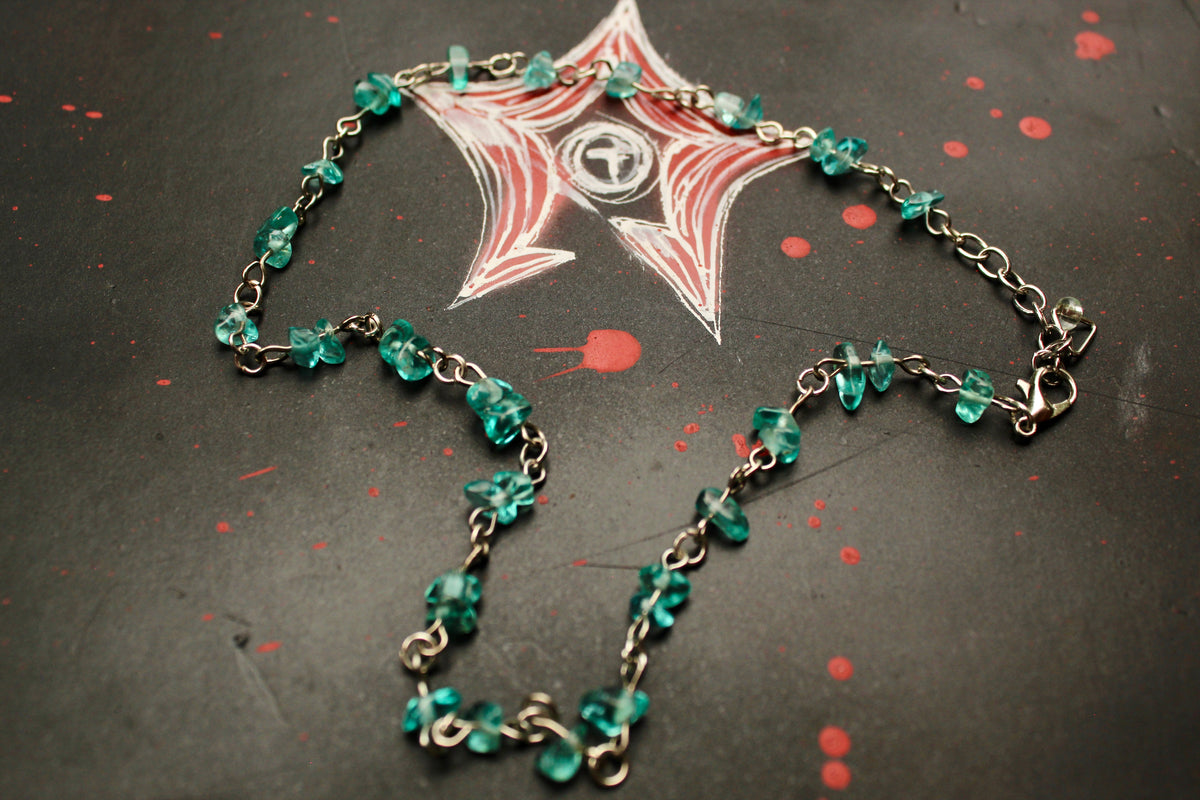 Teal Glass Necklace