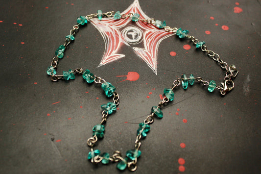 Teal Glass Necklace