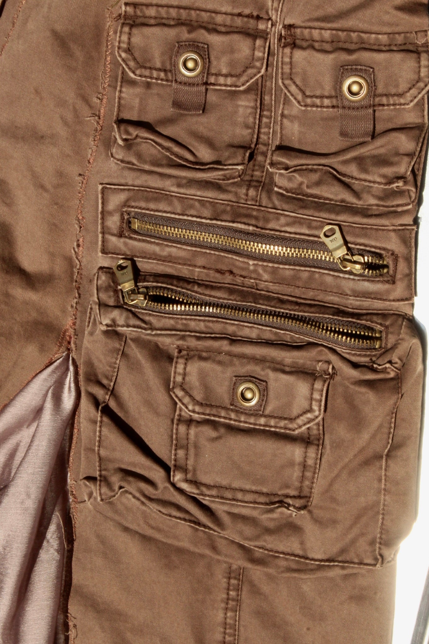 Brown Cargo Skirt