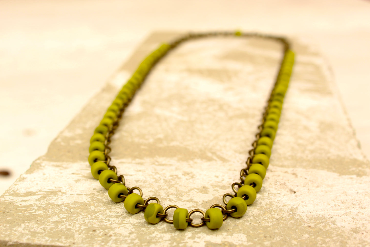 Bronze and Green Necklace