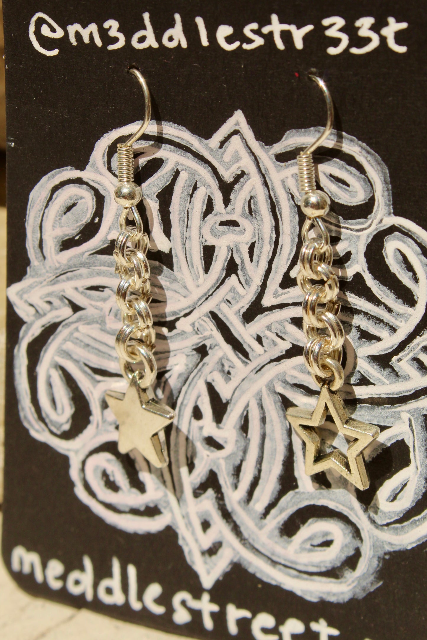 Star Chain Earrings