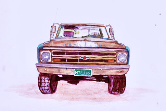'Kyles Truck' Original Goache