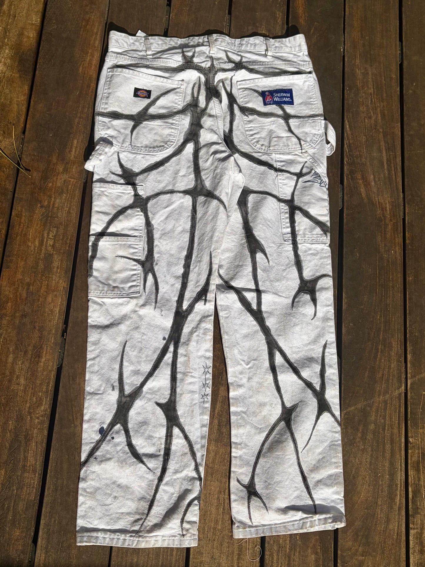 B&W Stained Sherwin Paint Pants