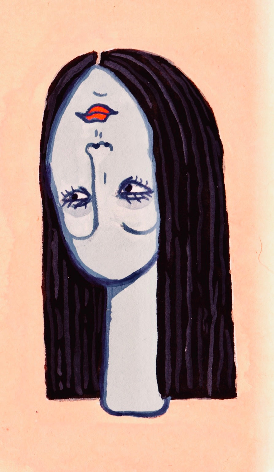 'Confused' Original Goache