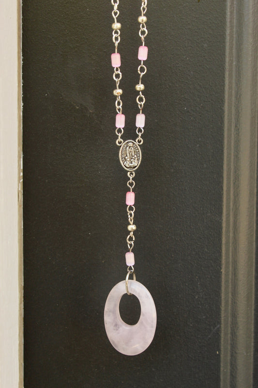 Pink Quartz Rosary