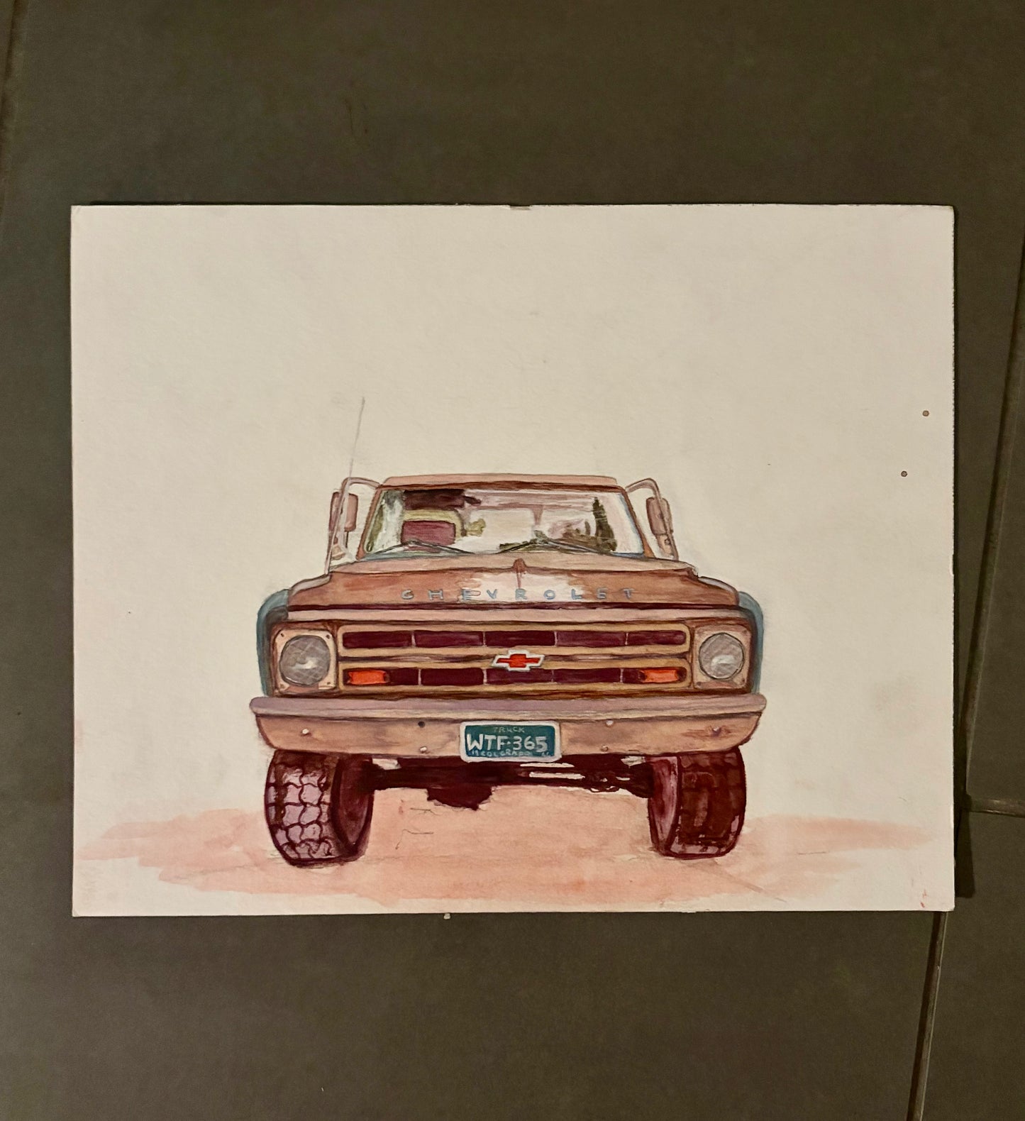 'Kyles Truck' Original Goache