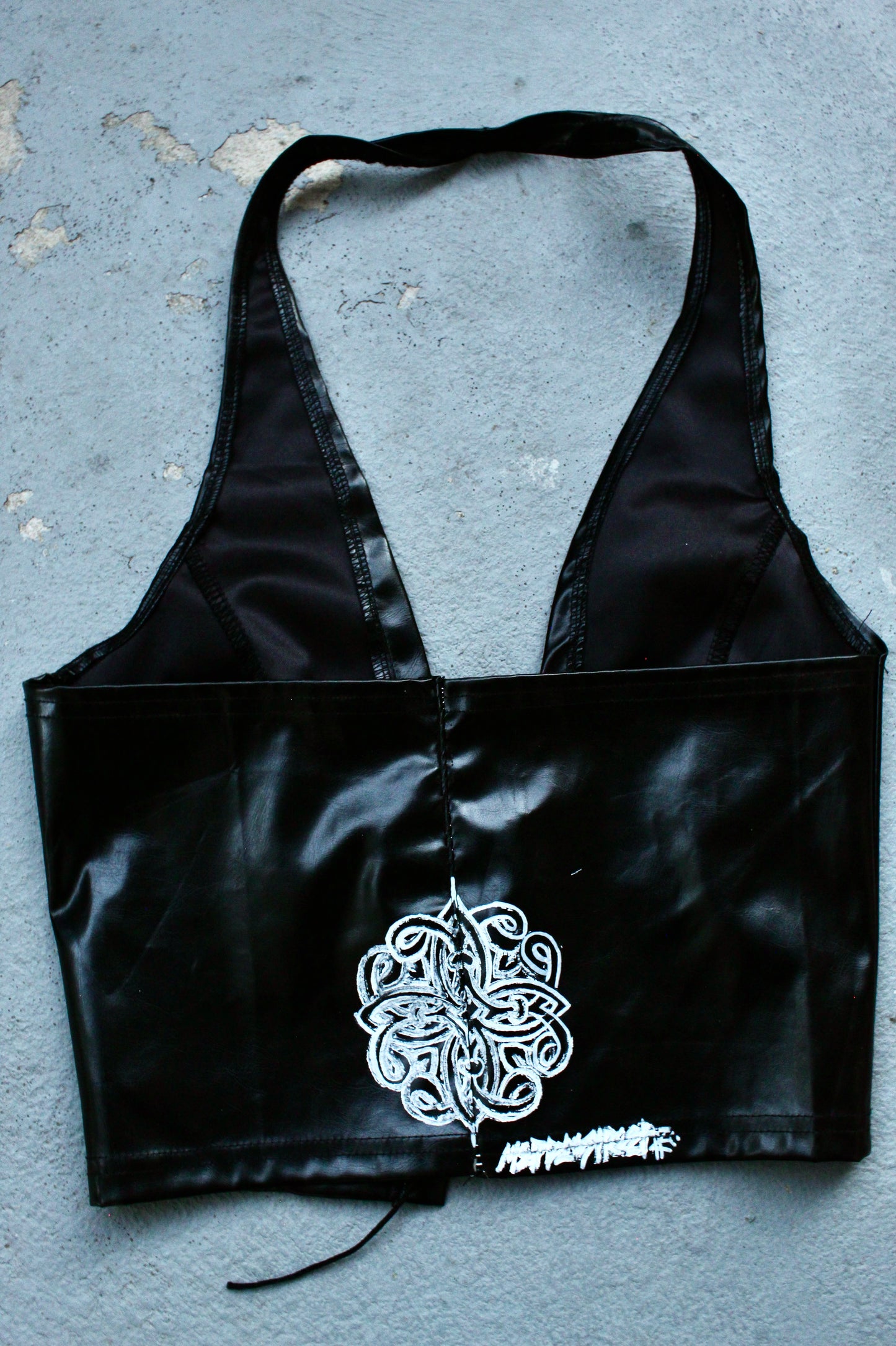 SOLD LaCe-uP PLeaTHeR HaLTeR