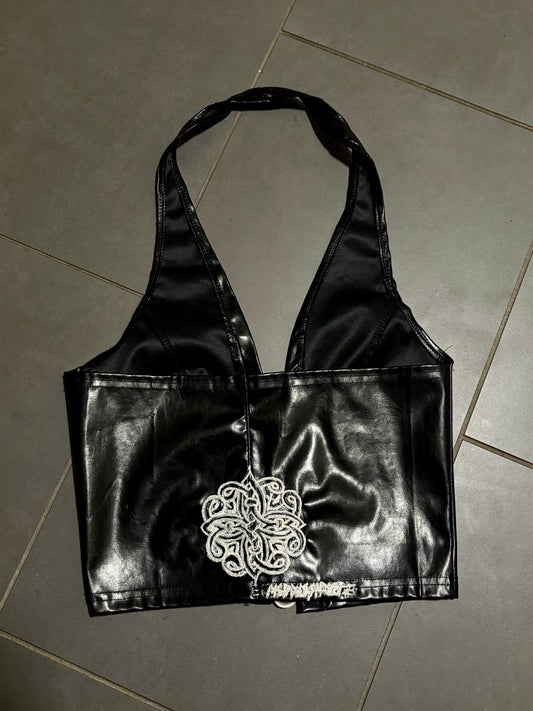 SOLD LaCe-uP PLeaTHeR HaLTeR