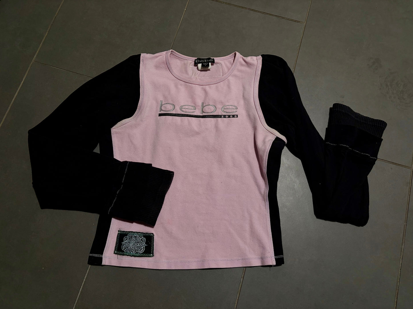 SOLD Pink and Black Bebe Shirt