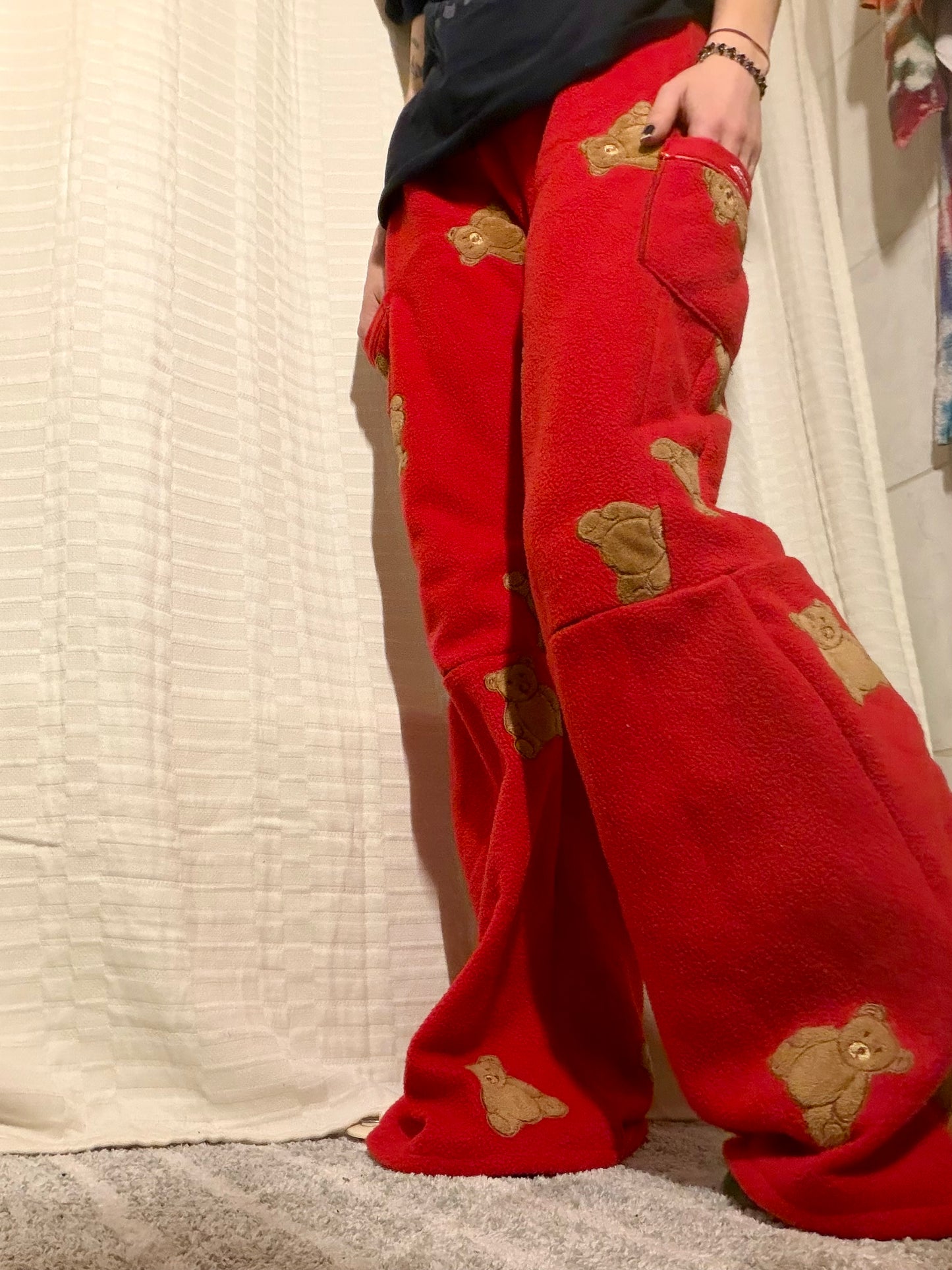 Fleece Teddy Bear Pants PROCESS