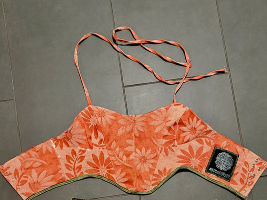 Orange Flower Corset