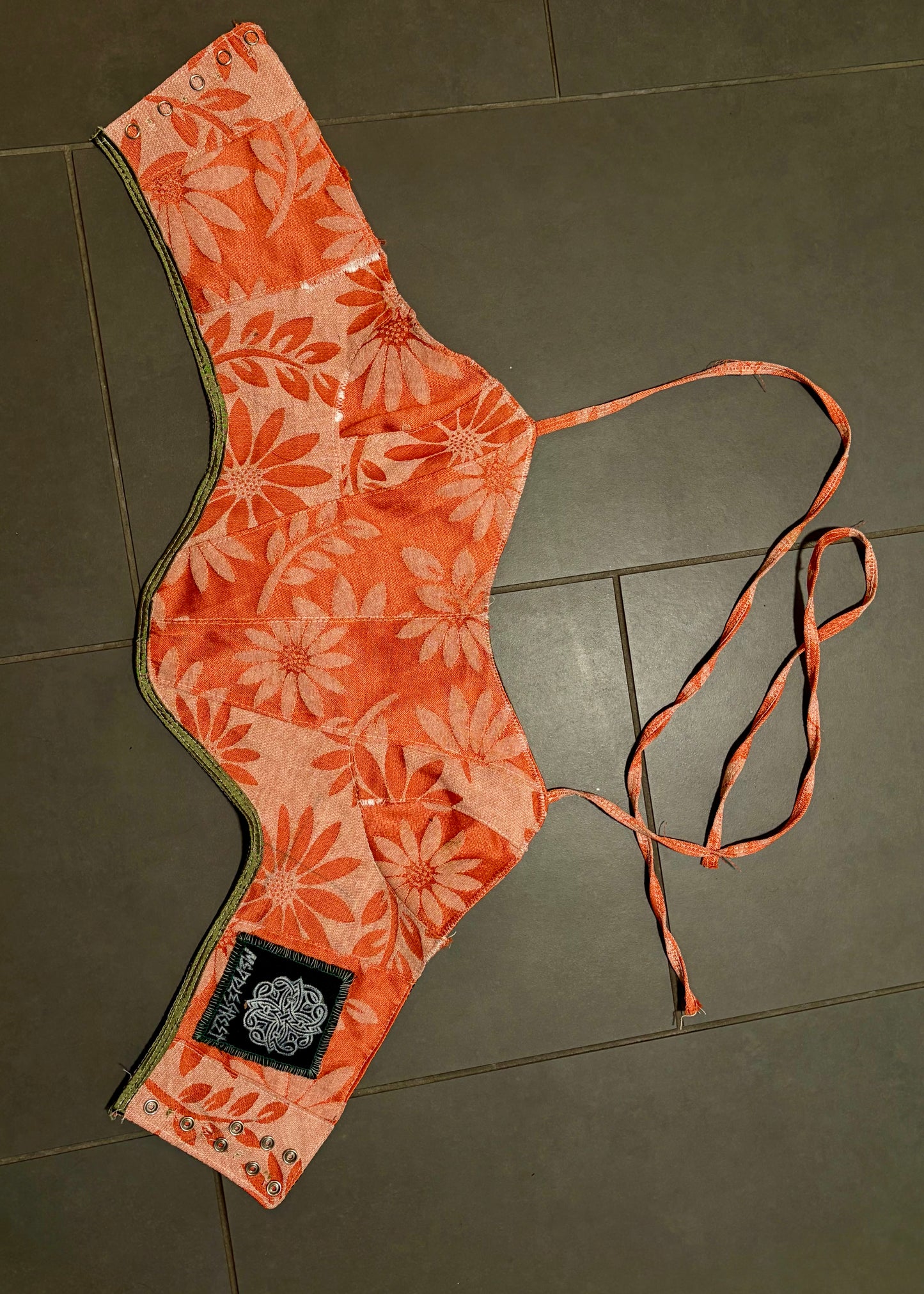 Orange Flower Corset
