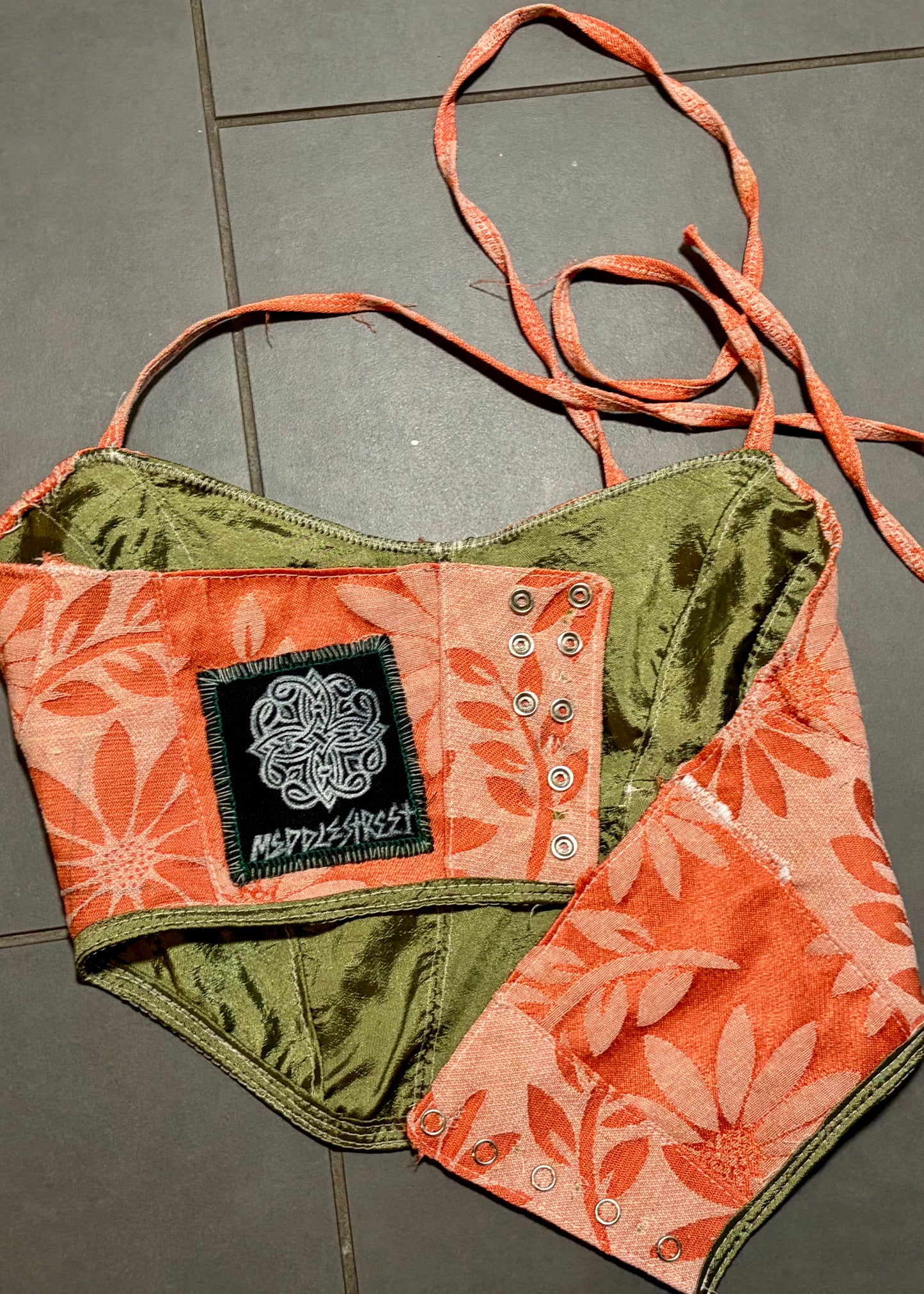 Orange Flower Corset