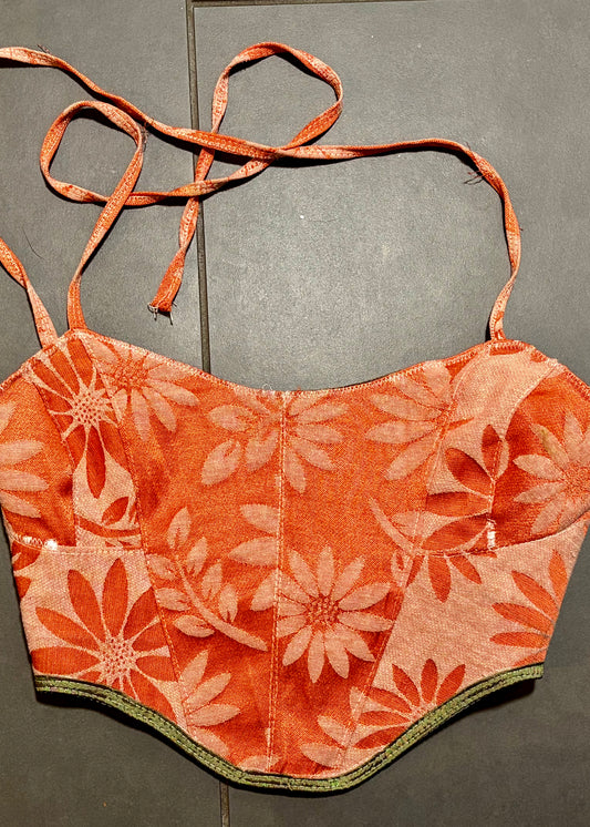Orange Flower Corset