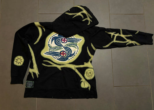 Green Batik Bird Hoodie